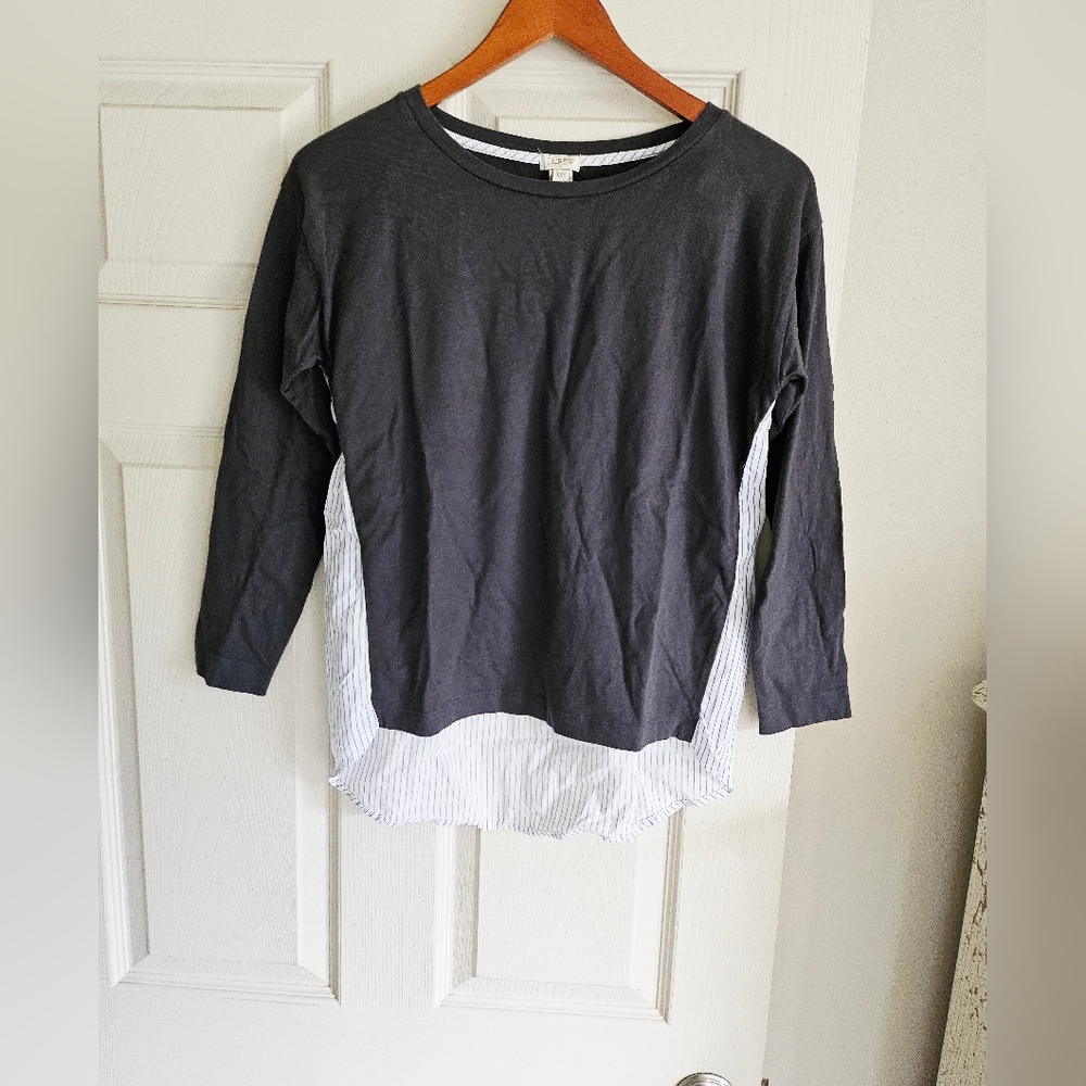 J.Crew XXS Top Contrast Back Like-New Condition
